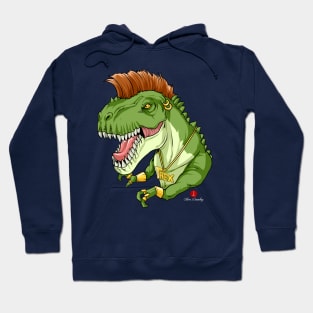 Mr T-Rex Blingosaurus | Bling, Mohawk & Dinosaur Hoodie